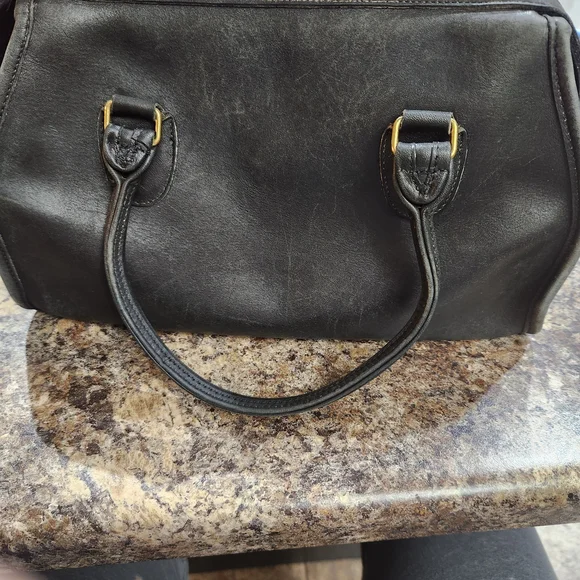 Vintage Coach Black SATCHEL Leather Bag - Picture 3 of 15